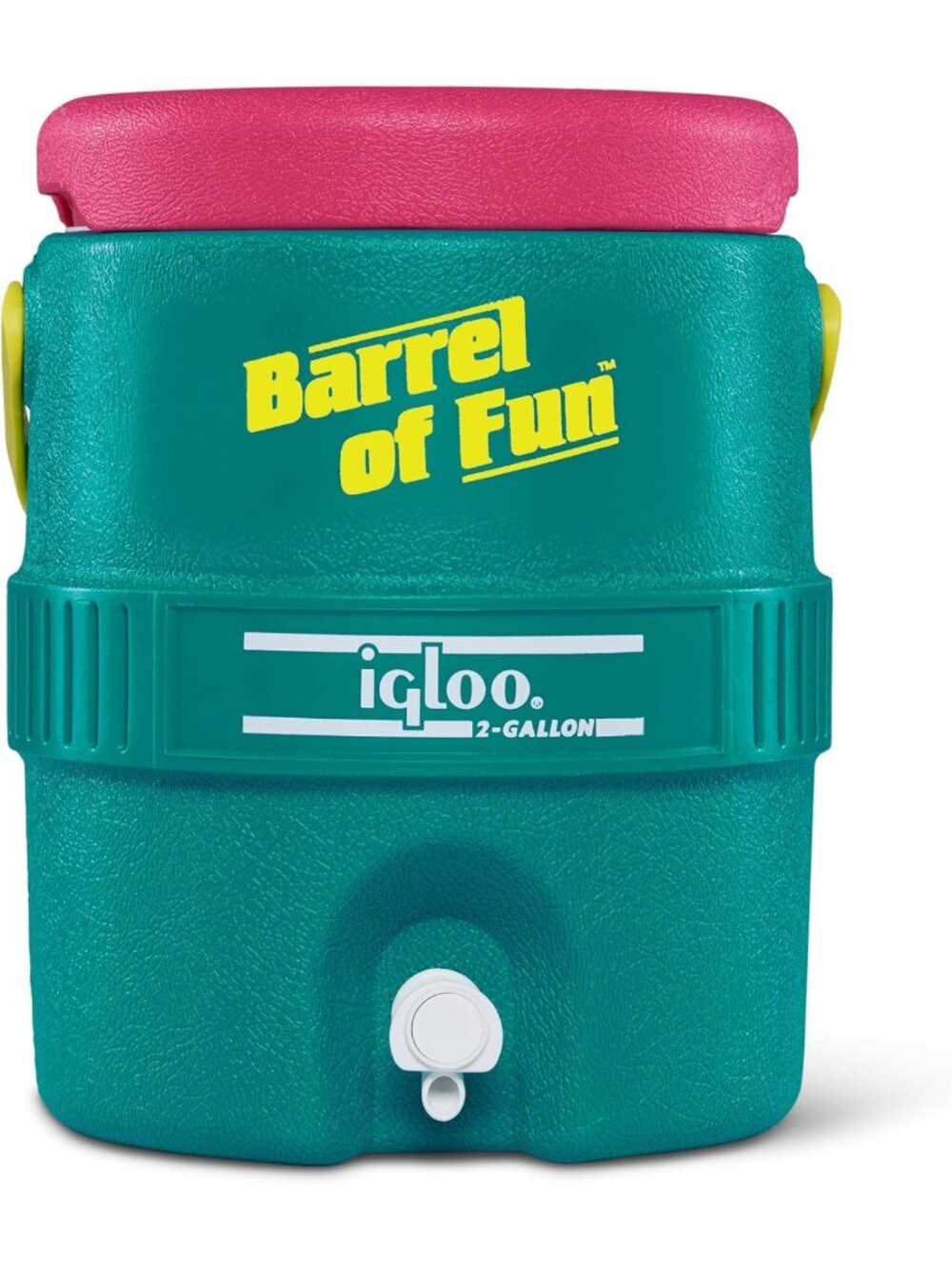 Retro 2 Gallon Fun Beverage Jug - Stylish Jade Color, Perfect for Parties